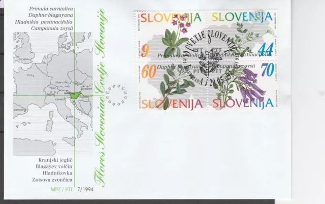 Slowenien Slovenia Slovenie 1994 FLORA Michel# 82-85, FDC, 5 €