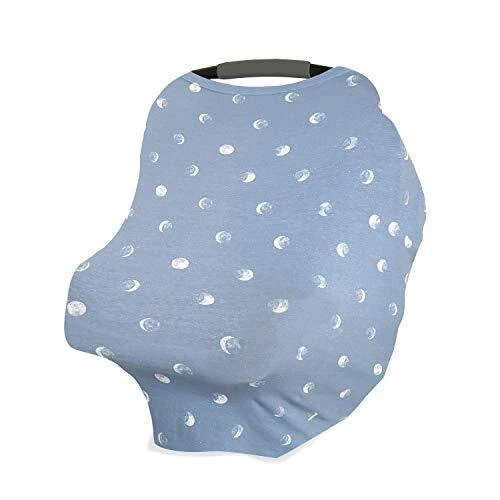 aden + anais Comfort Knit 6-in-1  Multi-Use Cover for Car Seat, Blue Moon, ki