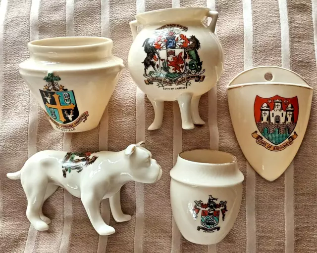 Job Lot - Goss and Arcadian Crested China x 5 items