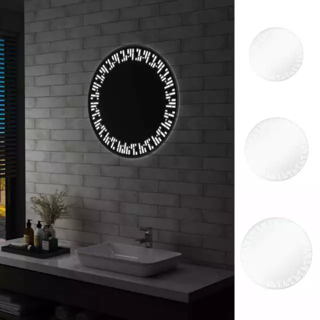 Espejo de Baño con LED Accesorio para Maquillaje Tocador Iluminación vidaXL