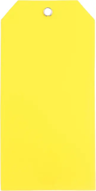 Yellow Plastic Tags - 4.75″ X 2.375″ - 200 Pack - Waterproof