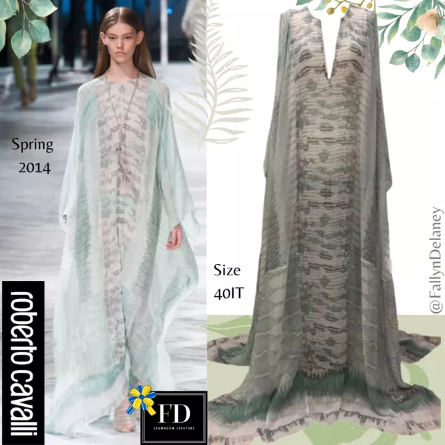 ROBERTO CAVALLI RUNWAY/EDITORIAL Caftan Dress Spring/Summer 2014 Size ...