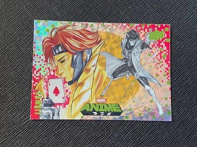2020 UD Marvel Anime Peach Momoko Gambit Hyper Mosaic Foil Parallel Card
