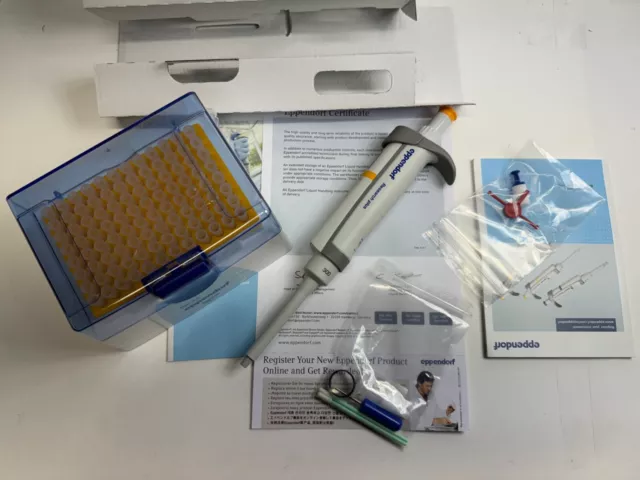 NEW Eppendorf Research Plus Single Channel PIPETTE 30 - 300 uL Cat. 3123000101