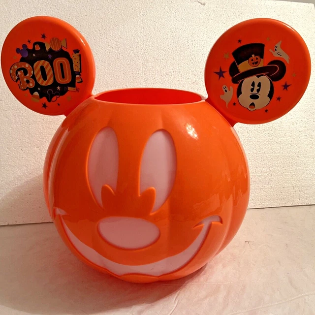 DISNEY HALLOWEEN MICKEY Mouse Pumpkin Candy Bowl Candle Light Up Jack O