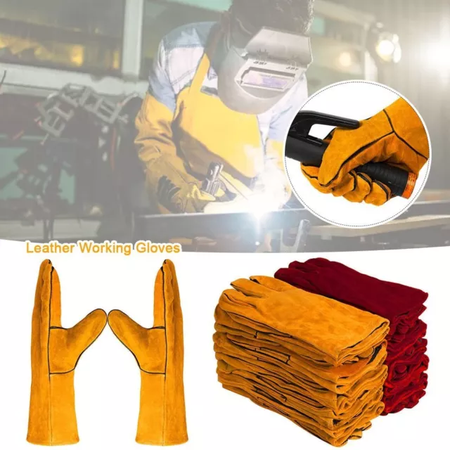 Wear-resistant Leather Working Gloves Non-Slip Safety Gloves  Safety Protection
