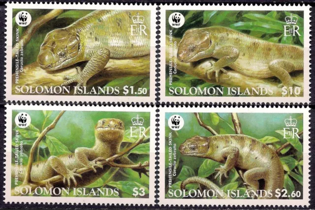 Solomon Islands 2005 WWF Skinks Lizards Animals Nature Wildlife 4v MNH