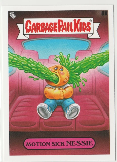 2021 Topps Garbage Pail Kids Go On Vacation Motion Sick Nessie 8B GPK sticker