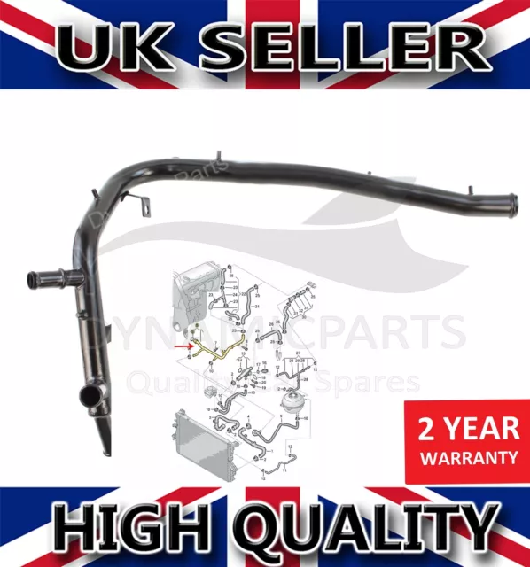 For Vw T4 Transporter 2.4 2.5 Metal Water Coolant Pipe Tube 074121065Ae 3