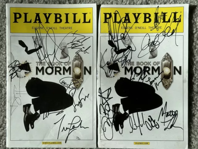 2 signed broadway playbill - The Book of Mormon May November 2013