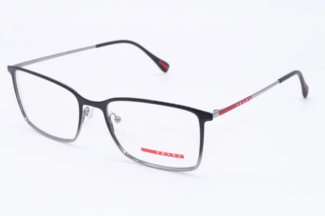 Nuevas Gafas Prada Sport Vps 51L 579-1O1 Negras De Metal Marcos Auténticos 53-19