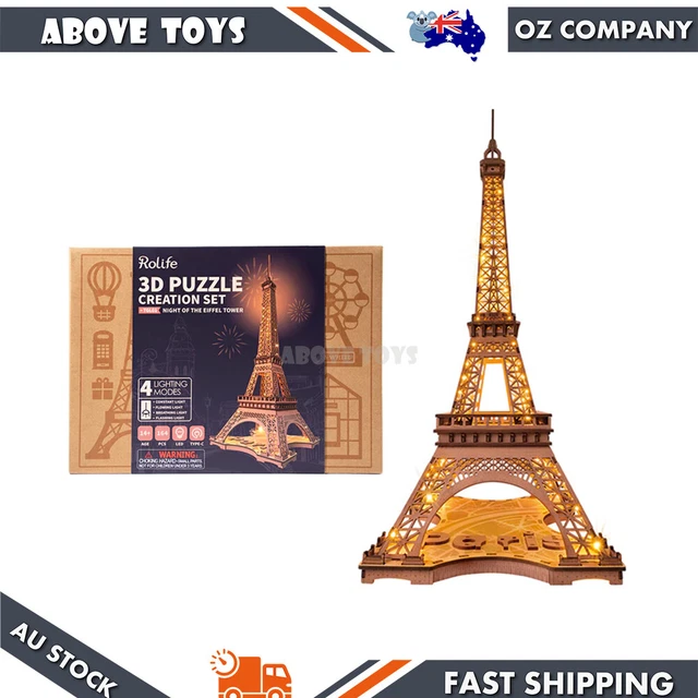Eiffel Tower 3d Puzzle Rolife 3D Puzzles Night Of The Eiffel Tower Building Kits, U00a316.47 At Amazon Wood Puzzle
