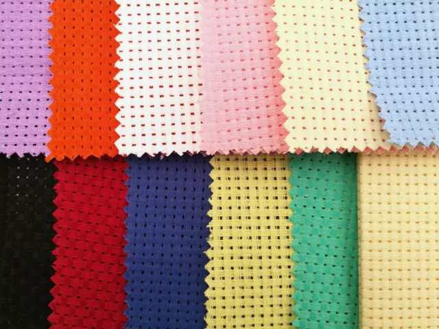 Aida 6 11 14 16 18 Count Cross Stitch Fabric 100% Cotton