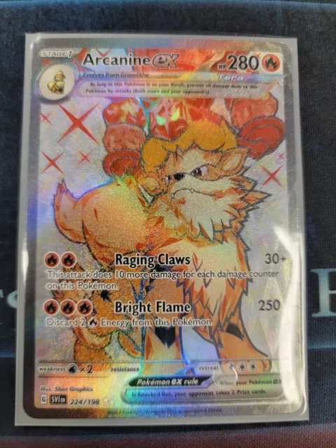 Pokemon Card Arcanine ex SR 224/198 Pokémon Scarlet and Violet ENGLISH IN-HAND