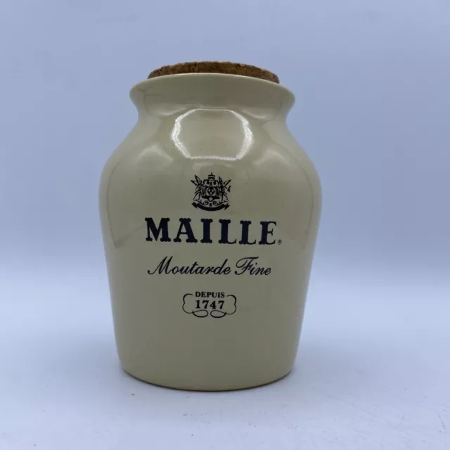 Large 500g Maille 5 Inch Dijon Mustard Jar w/ Cork Stopper Made In France