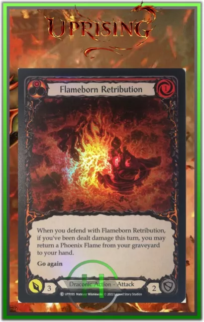 Flameborn Retribution Red Rainbow Foil - FAB:Uprising - UPR095 - Carte Anglaise