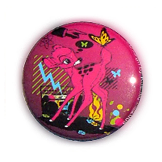 Badge FLY BAMB GHETTO BLASTER funny pop fluo kidz rock punk pins button Ø25mm