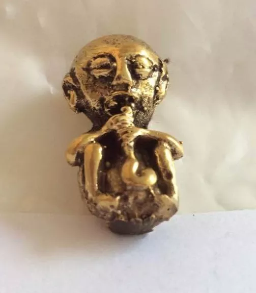 Zizi Wichtel Pervers Statuette Figürchen Amulett Messing Thailand Asien z32