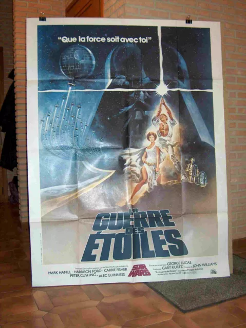 Affiche 120x160  La guerre des étoiles  1ère sortie salles Star Wars INTROUVABLE