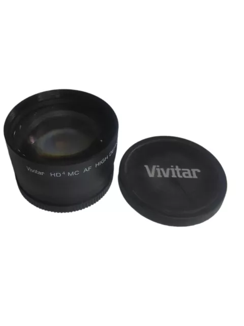 Vivitar HD4 MC AF High Definition 2.2x Telephoto Converter Lens w/ covers