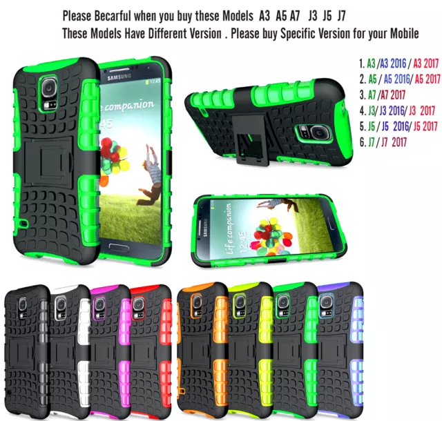 Shock Proof Armour Hybrid Gorilla Stand Hard Case Cover for Samsung Galaxy Model