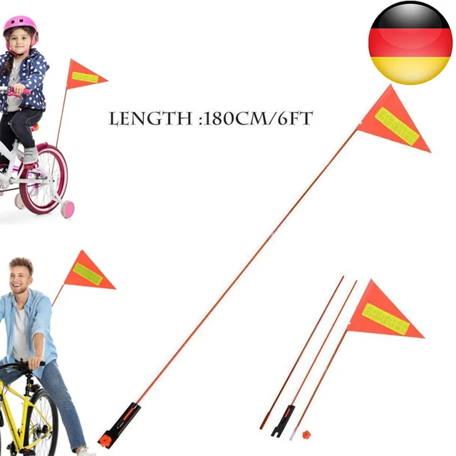 FAHRRADWIMPEL SICHERHEITSWIMPEL FAHRRAD Fahne Flagge Verdrehschutz