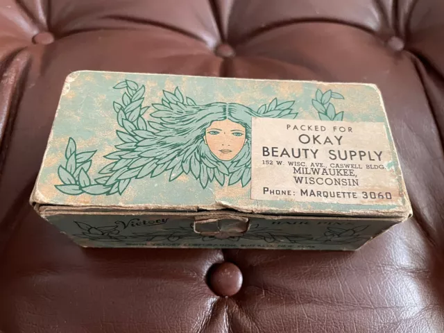 Vintage Full Box Of Okay Beauty Supply 2 Inch Black Hair Pins
