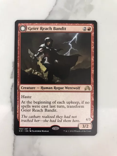 Geier Reach Bandit // Vildin-Pack Alpha 1x FOIL SOI MTG Shadows Over Innistrad Rare MINT red human Geier Reach Bandit // Vildin-Pack Alpha 1x FOIL SOI MTG Shadows Over Innistrad Rare MINT red human