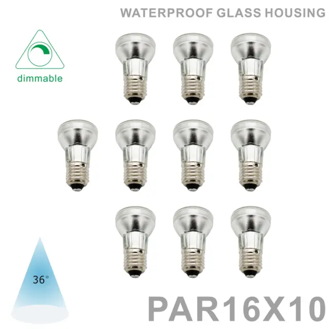 10 pcs PAR16 Led Spot Light Bulb 7W AC/DC 110V 230V E26 E27 Dimmable Waterproof
