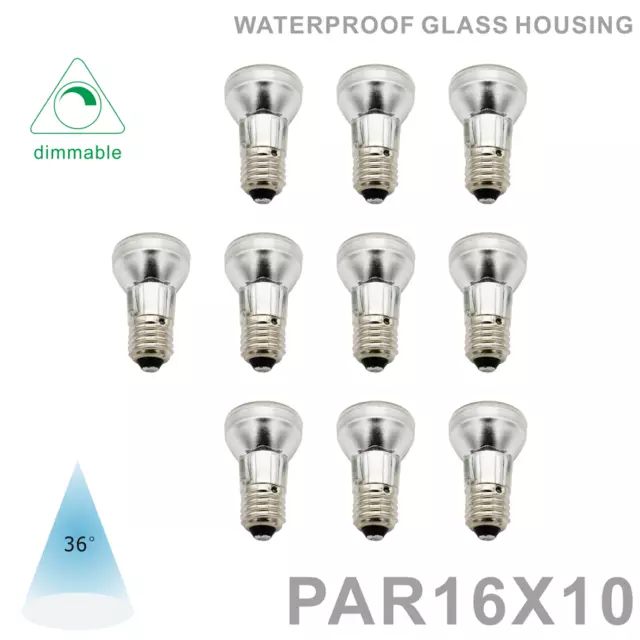10 pcs PAR16 Led Spot Light Bulb 7W AC/DC 110V 230V E26 E27 Dimmable Waterproof