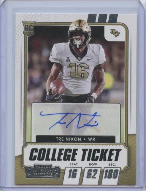 Tre Nixon 2021 Contenders College Ticket Auto Rookie RC UCF Knights