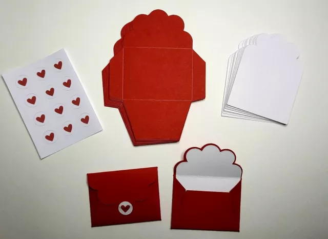 12 Mini Envelopes Card Making Topper Scrapbooking Valentine Birthday Mothers Day