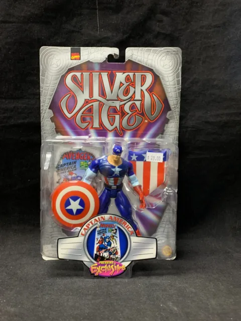 Marvel Comics - Silver Age Captain America Figure - TOY BIZ 1999 New in Package