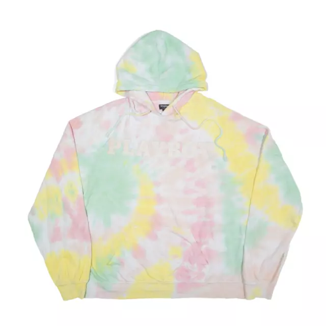 PLAYBOY TIE DYE Hoodie Pink Pullover Womens L 24.99 PicClick UK