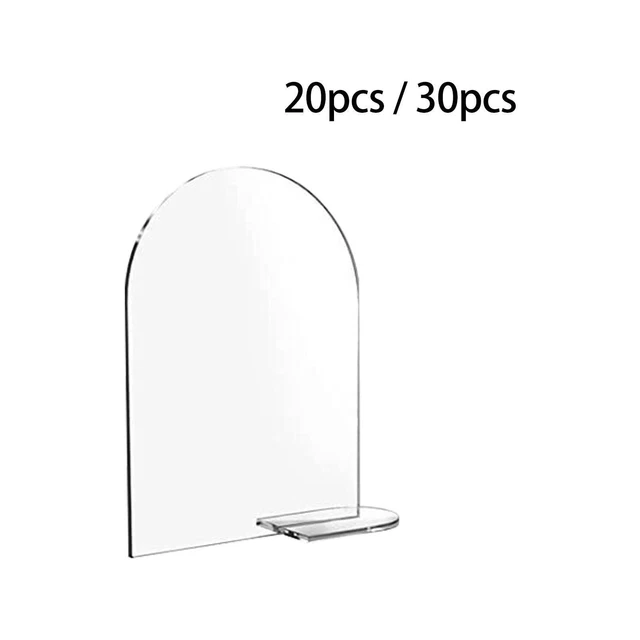 10 Supports Acrylique Transparents Pour Cartes - Présentoir Table Menus, Numéros, Photos 3mm