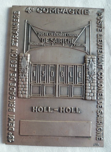 Plaque Cuivre Collection Legion Etrangere 6REG Sarajevo 1996 Foreign