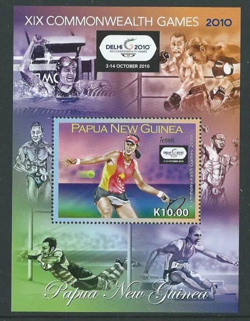 Papua Neu Guinea 2010 Comonwealth Spiele Miniatur Blatt Nicht Gefaßt Mint, MNH