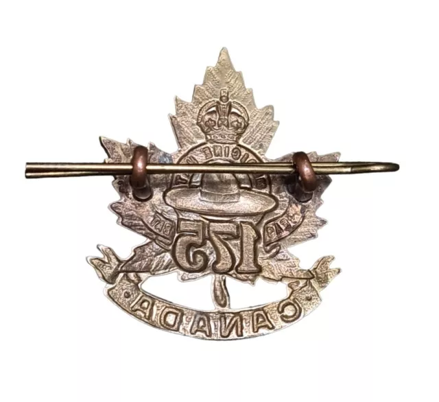 Canadian 175th Battalion (Medicine Hat - Alberta) Cap Badge WW1 - VGC  (35) 2