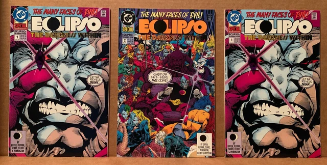 Eclipso: The Darkness Within #1-2 + extra #1 (1992, DC) COMPLETE MINI SERIES