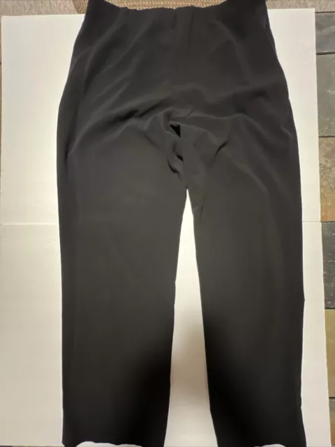 Coldwater Creek Black Dress Pants Women’s Straight Leg Side Zip Slacks Size 16