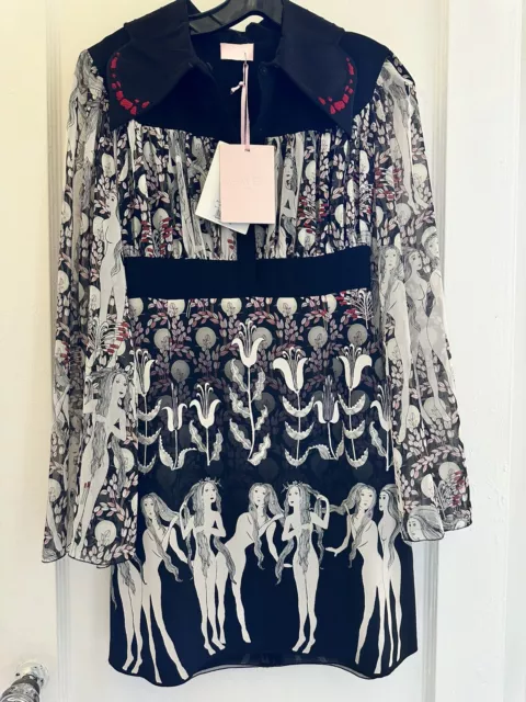 Giamba Giambattista Valli Printed Mini Cocktail Dress Sz XS IT 40 New $1590