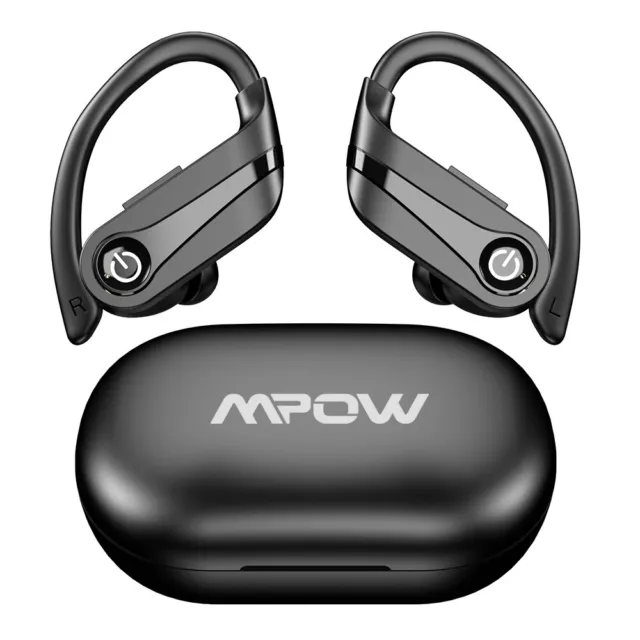 Mpow Wireless Bluetooth Ear-Hook Earphones Headphones Sports Gym Earbuds Mic 2