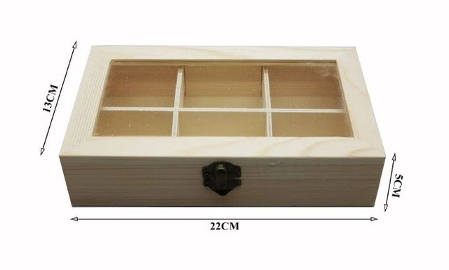 Bacheca Espositore In Legno Con Vetro - 16 Scomparti, 28x20x4.1 Cm, Per Collezioni E Decoupage - Foto 3