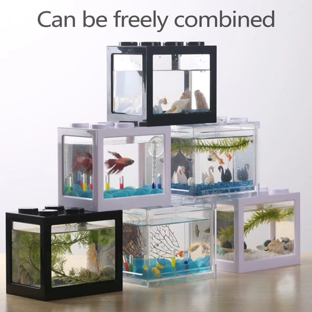 Home USB Mini Fish Tank Small Aquarium Betta Aquarium Office Desktop Decor 6
