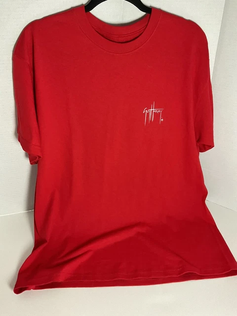 NC State Wolfpack Guy Harvey Graphic T-Shirt NCAA Mens Small Wolves Art Red Sz L