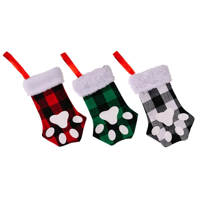 Fieltro Cat's Claw medias de Navidad perro medias de Navidad pequeñas Navidad