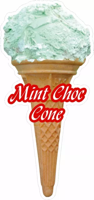 Soft Scoop Mint Choc Ice Cream Cone Sticker Large