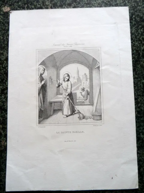 Gravure Ancienne La Sainte Famille F Overbeck Journal Des Jeunes Personnes 1864