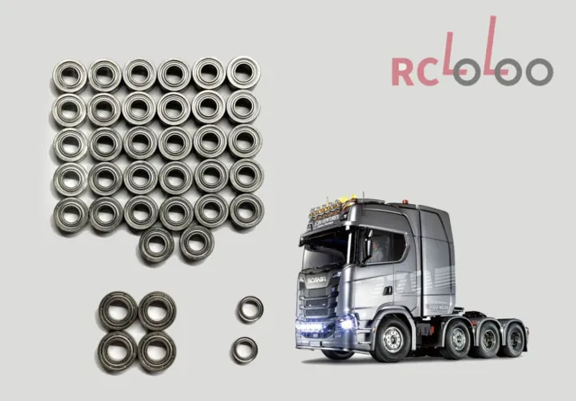 RCLoLoo Ball Bearing Kit set for Tamiya 1/14 RC truck Scania 770s 56371 8x4/4
