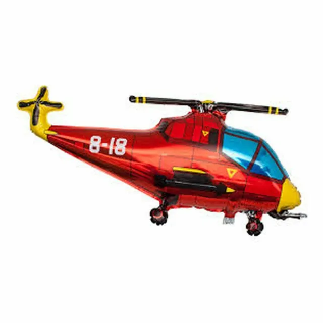 Helikopter Rot ca. 80 cm Luftballons Folienballon Geburtstag deco xxl
